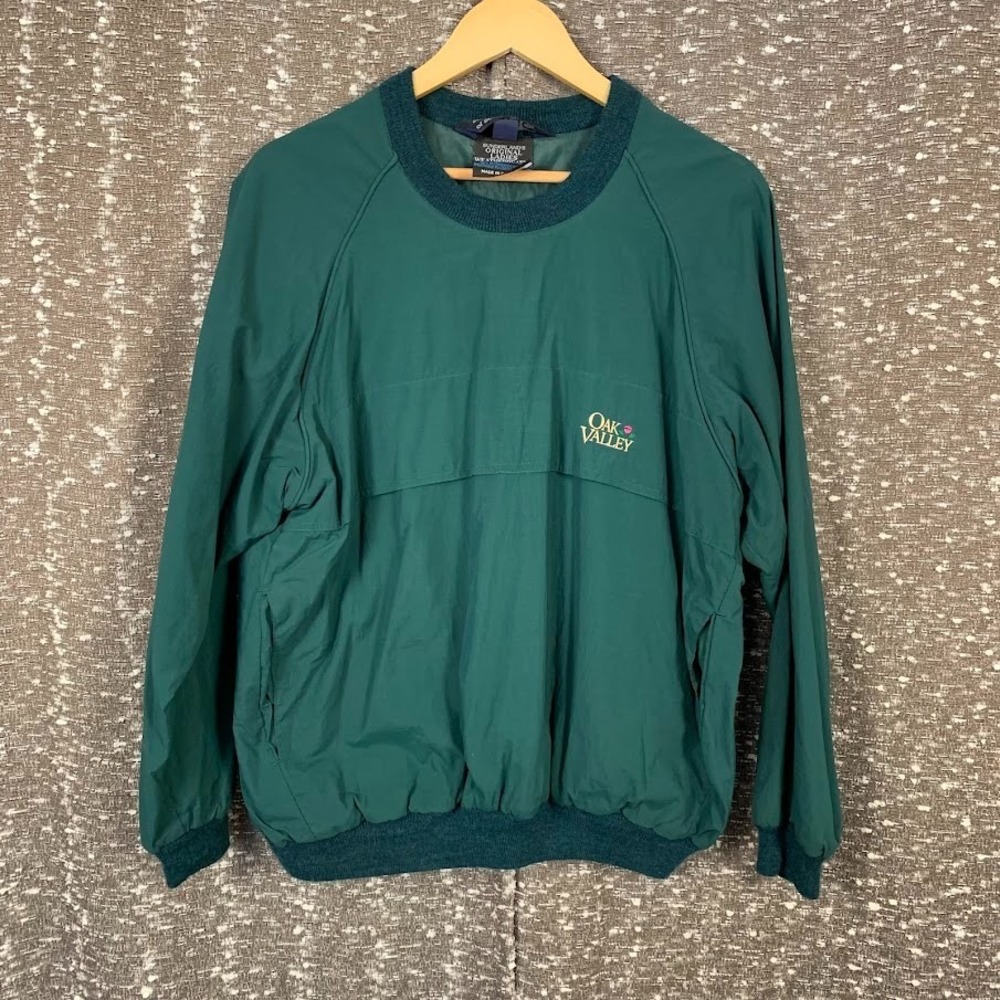 Vtg Oak Valley Golf Green Pullover Windbreaker Sunderland of Scotland Women's‎ M